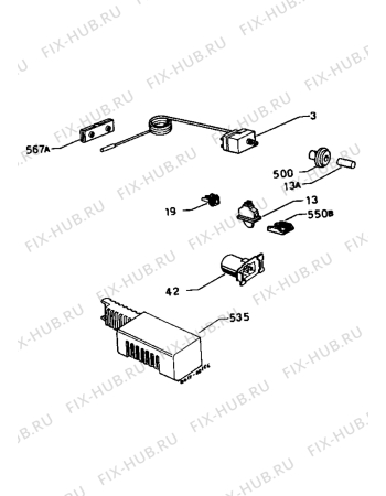 Взрыв-схема холодильника Zanussi Z6302C - Схема узла Electrical equipment